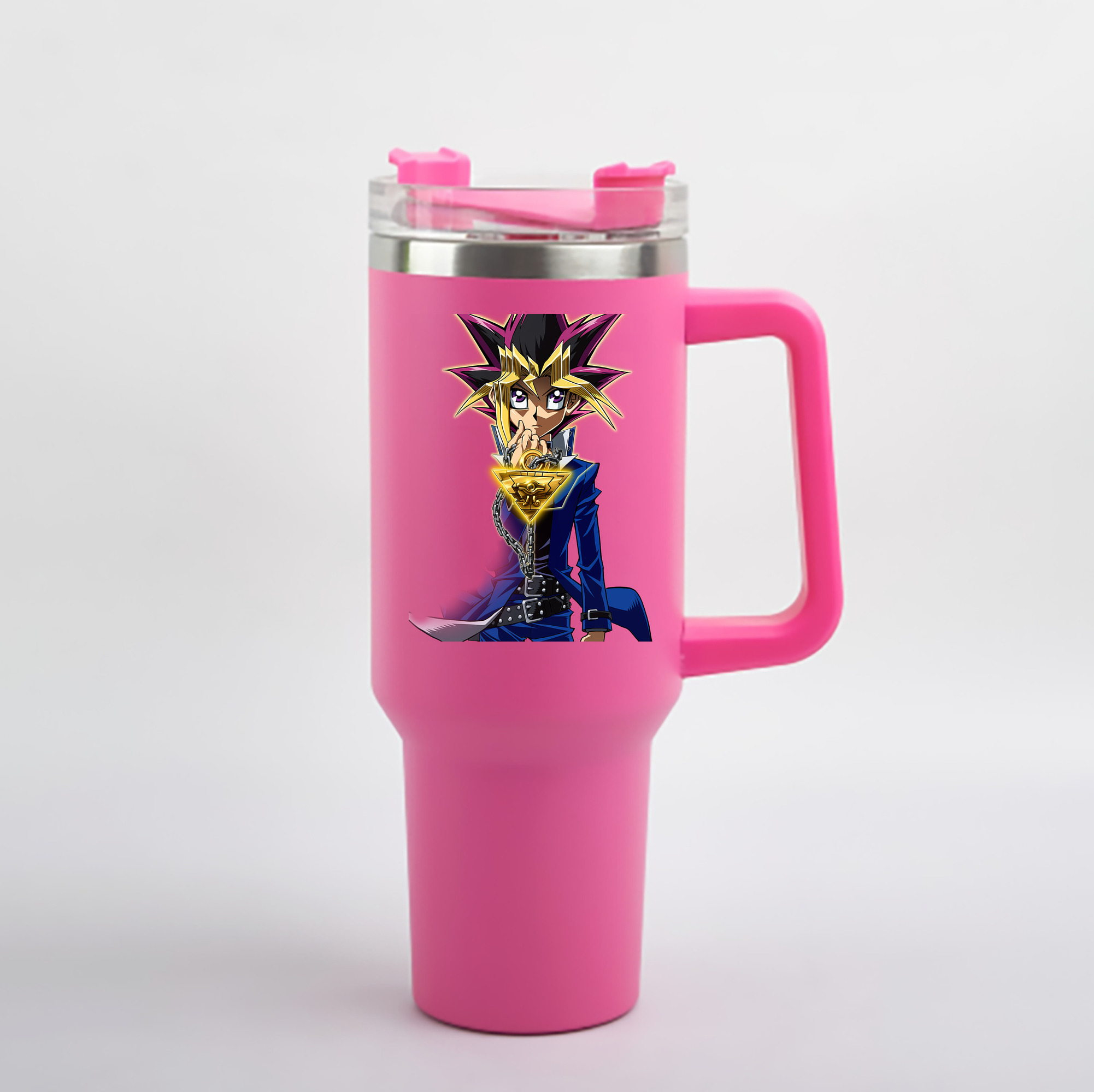 （画像用） 遊☆戯☆王 Yu-Gi-Oh! 1200mL車用タンブラー - クリスタルステッカー（プラスチックストロー付き）
